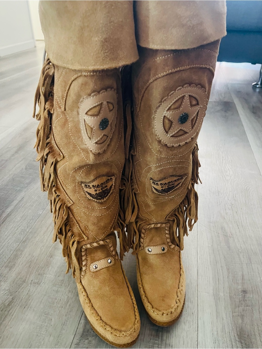 NIB El Vaquero Dakota Silverstone Brown Moccasin Boots size 36